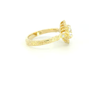 18K Yellow Gold Lab Grown 1.02 ct D VVS2 Diamond Vintage Inspired Ring