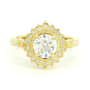 A close-up image of a gold ring