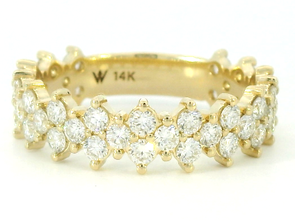 14K Yellow Gold Stardust Lab Diamond Band