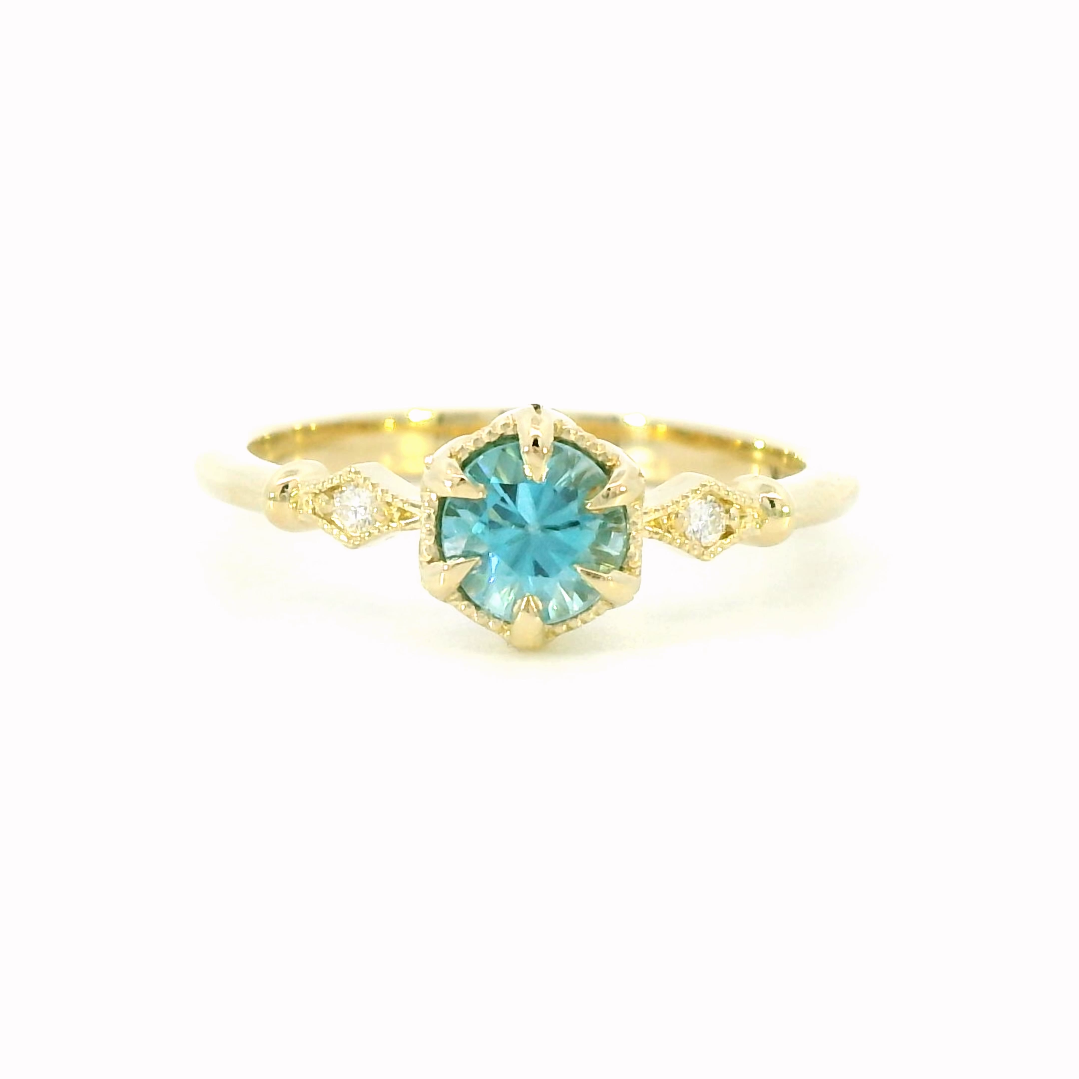 A digital illustration of a blue ring