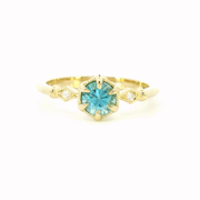 A digital illustration of a blue ring