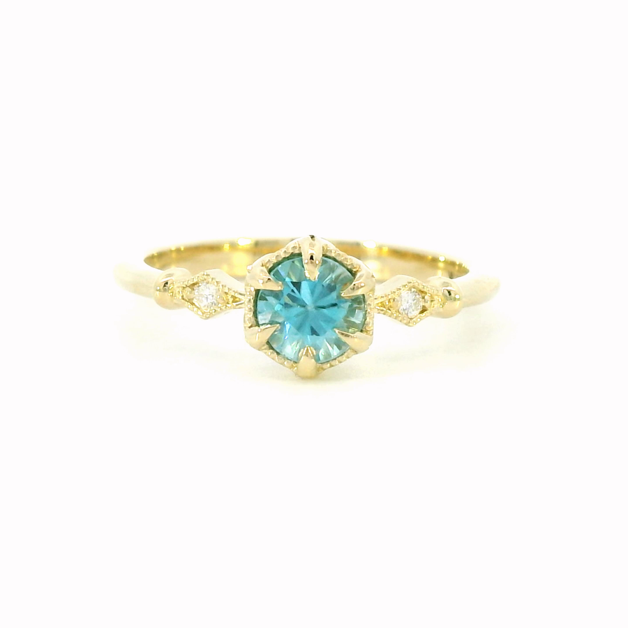 A digital illustration of a blue ring