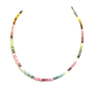 14K Yellow Gold Springtime Tourmaline Beaded Necklace