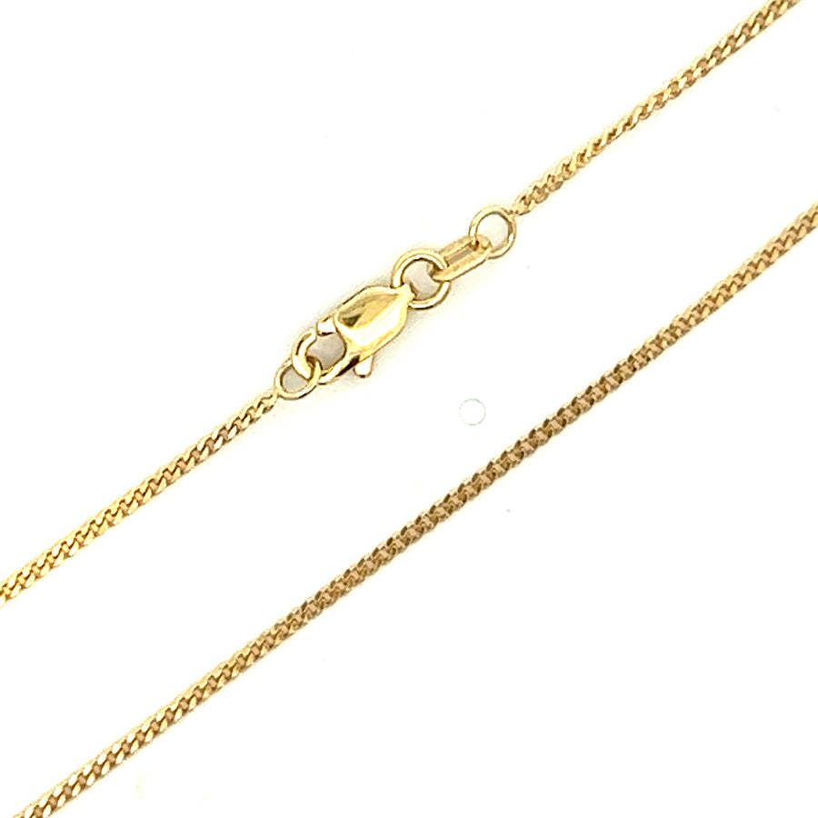 14K Yellow Gold Mini Flat Curb Chain