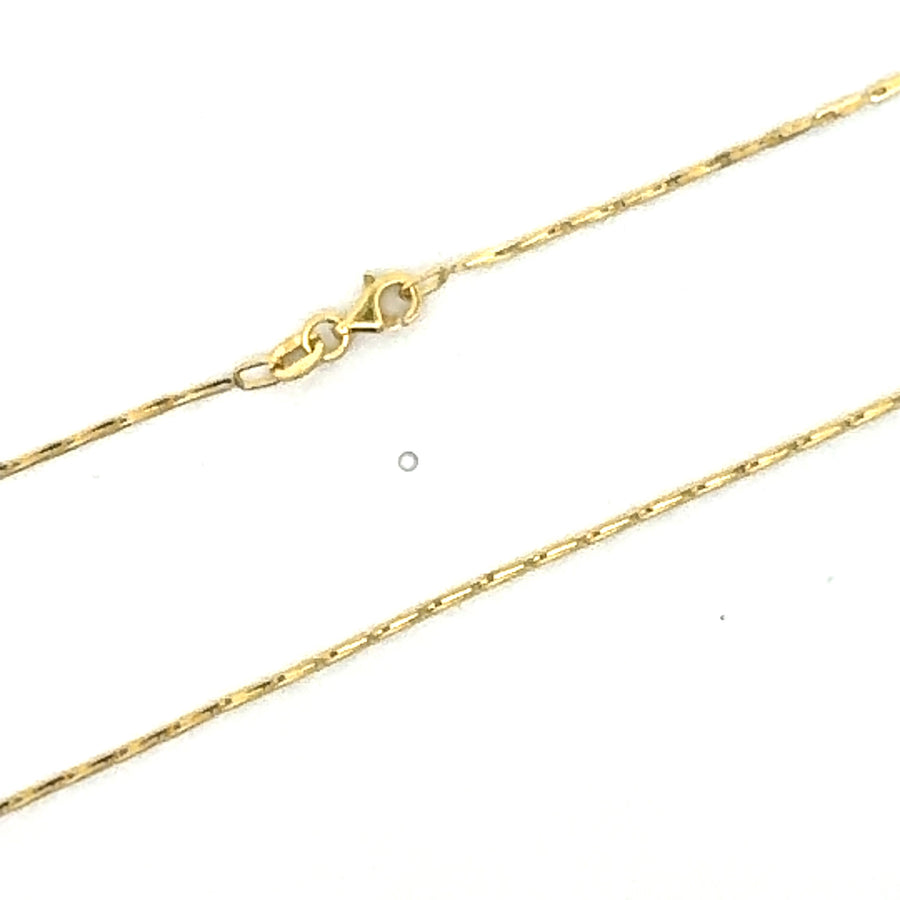 14K Yellow Gold Diamond Cut Granada Chain