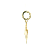 14K Yellow Gold Horse Rondelle Charm Pendant