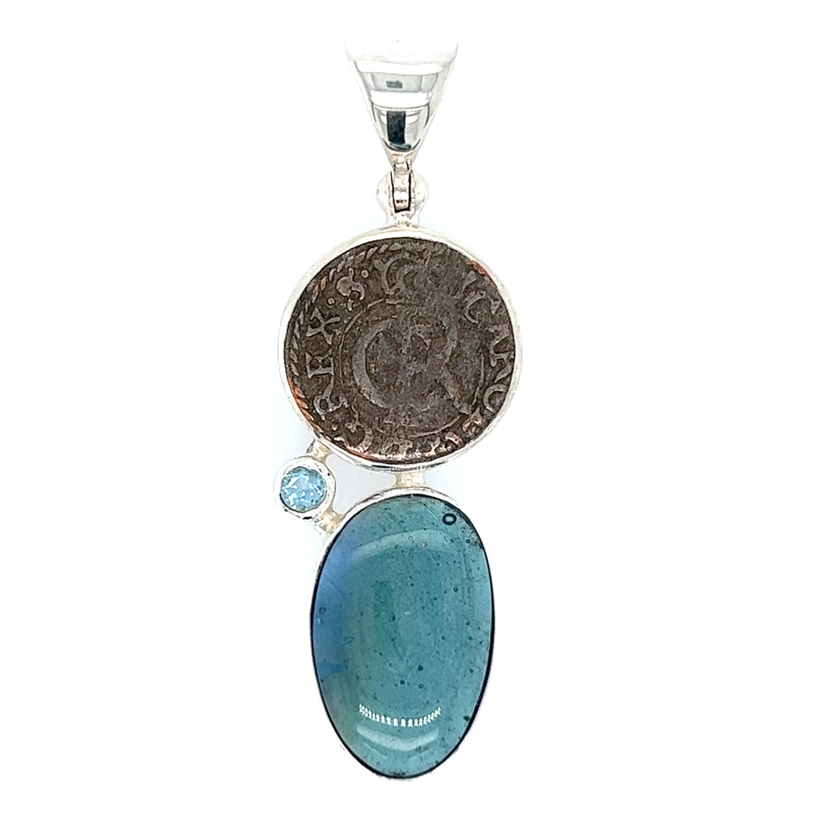 Silver Pendants/Charms - Colored Stone