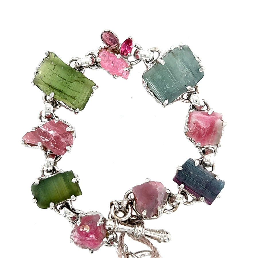 Silver Bracelets - Colored Stone