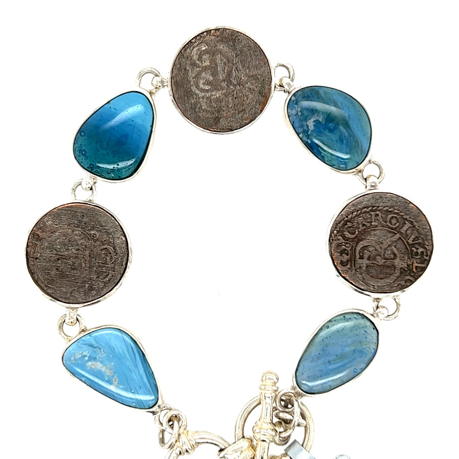 Silver Bracelets - Colored Stone