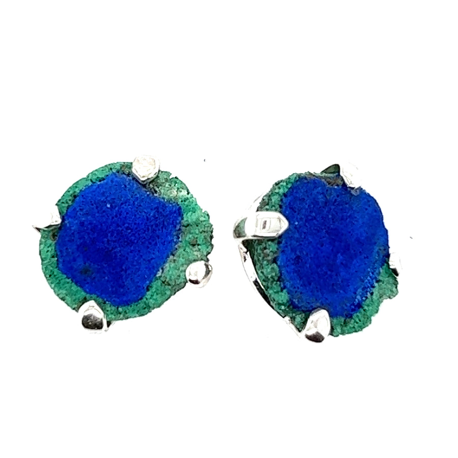 Silver Earrings - Colored Stone
