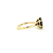 18K Yellow Gold Natural Whiskey Diamond Vintage Inspired Aurora Glow Ring