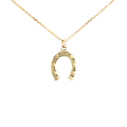 14K Yellow Gold Horseshoe Necklace