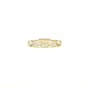 14K Yellow Gold Lab Diamond Victorian Sparkles Banner Band