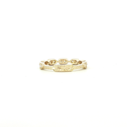 14K Yellow Gold Lab Diamond Victorian Sparkles Banner Band