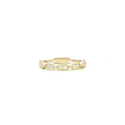 14K Yellow Gold Lab Diamond Victorian Sparkles Banner Band