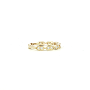 14K Yellow Gold Lab Diamond Victorian Sparkles Banner Band