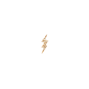 14K Yellow Gold Lighting Stud Natural Diamond Earring