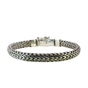 925 Sterling Silver Heavy Wheat Bali Bracelet
