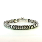 925 Sterling Silver Heavy Wheat Bali Bracelet