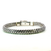 925 Sterling Silver Heavy Wheat Bali Bracelet