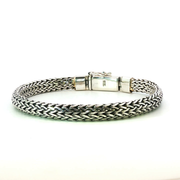 925 Sterling Silver Heavy Wheat Bali Bracelet