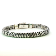 925 Sterling Silver Heavy Wheat Bali Bracelet