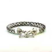 925 Sterling Silver Heavy Alternating Twist Bali Bracelet