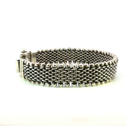 925 Sterling Silver Heavy Mesh Watch Band Bali Bracelet