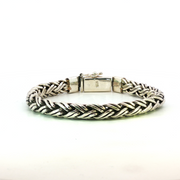 925 Sterling Silver Heavy Braid Bali Bracelet