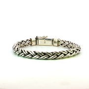 925 Sterling Silver Heavy Braid Bali Bracelet
