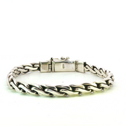 925 Sterling Silver Bynzantine Cuban Bali Bracelet