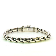 925 Sterling Silver Bynzantine Cuban Bali Bracelet