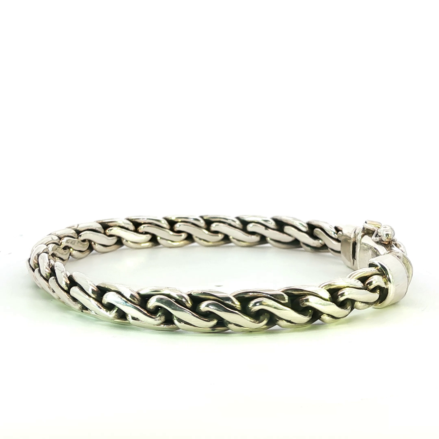 925 Sterling Silver Bynzantine Cuban Bali Bracelet