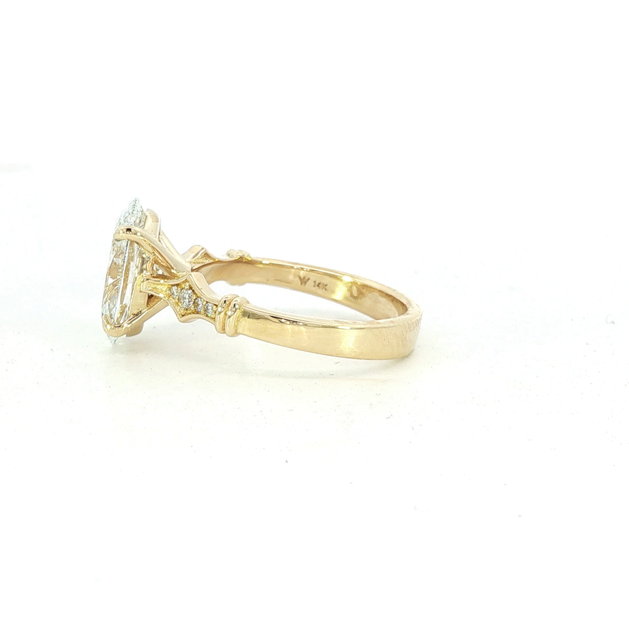 14K Yellow Gold Oval 'Nova' Diamond Engagement Ring