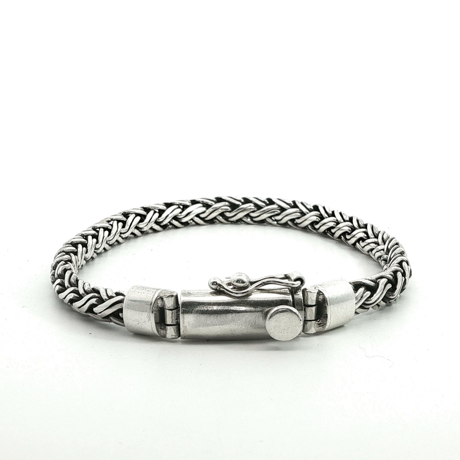 925 Sterling Silver Wheat Bali Bracelet