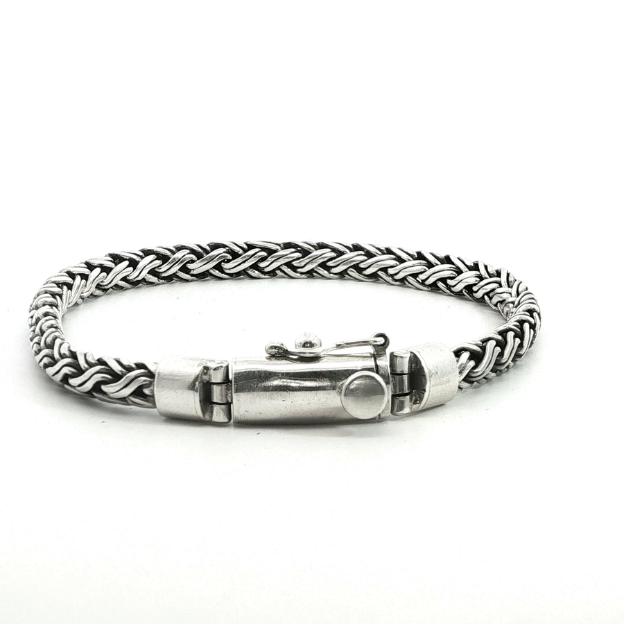 925 Sterling Silver Wheat Bali Bracelet