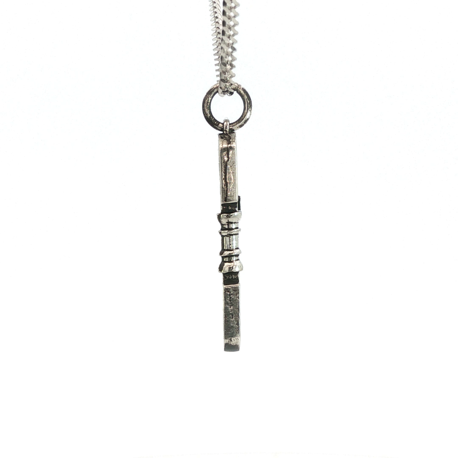Sterling Silver French Night Latch Necklace
