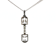 Sterling Silver French Night Latch Necklace