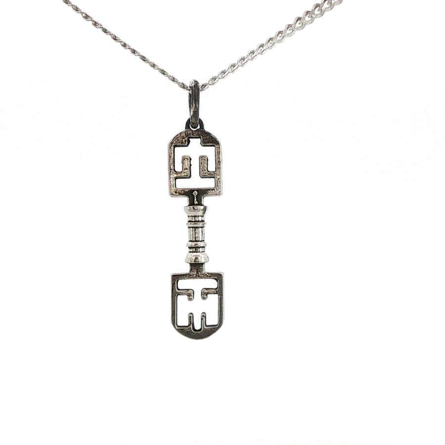 Sterling Silver French Night Latch Necklace