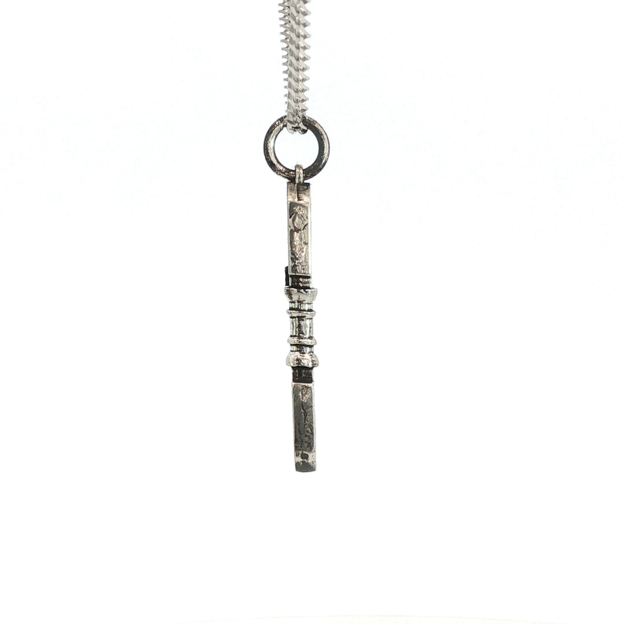 Sterling Silver French Night Latch Necklace