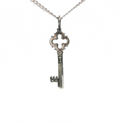 Sterling Silver 13th Century Iron Key Necklace