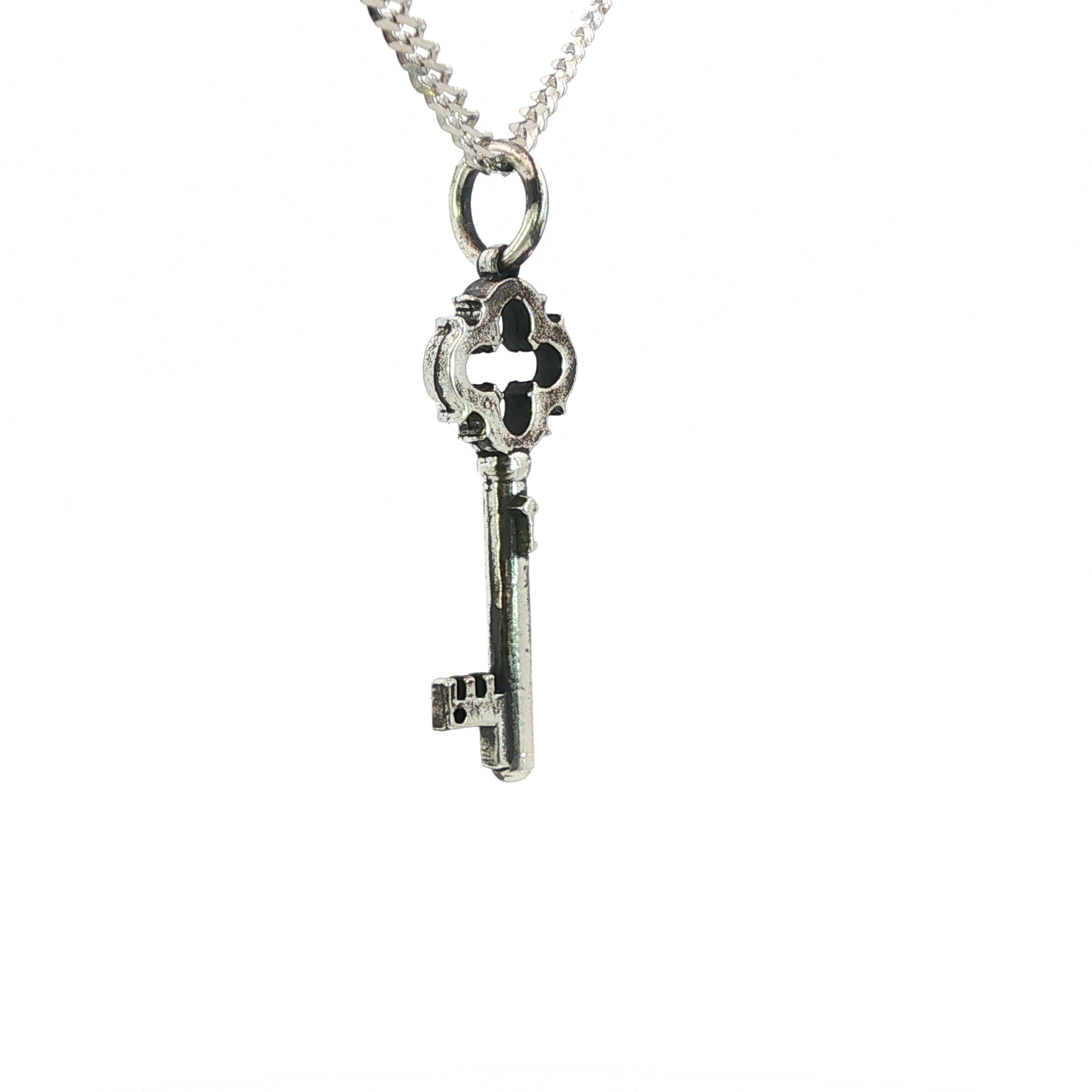 Sterling Silver 13th Century Iron Key Necklace