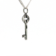 Sterling Silver 13th Century Iron Key Necklace