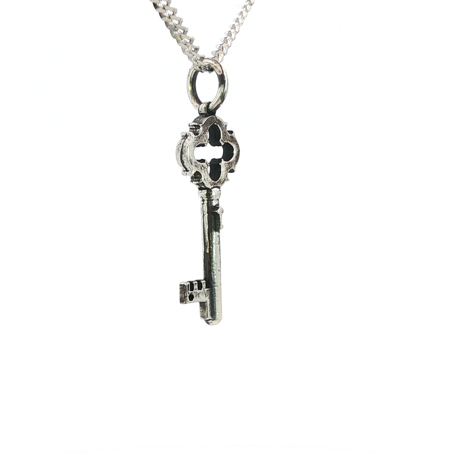 Sterling Silver 13th Century Iron Key Necklace