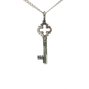 Sterling Silver 13th Century Iron Key Necklace
