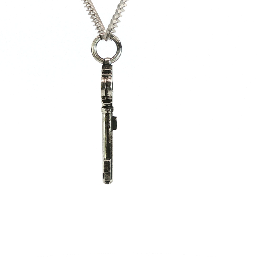 Sterling Silver 13th Century Iron Key Necklace