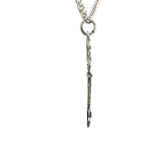 Sterling Silver Zodiac Skeleton Key Necklace