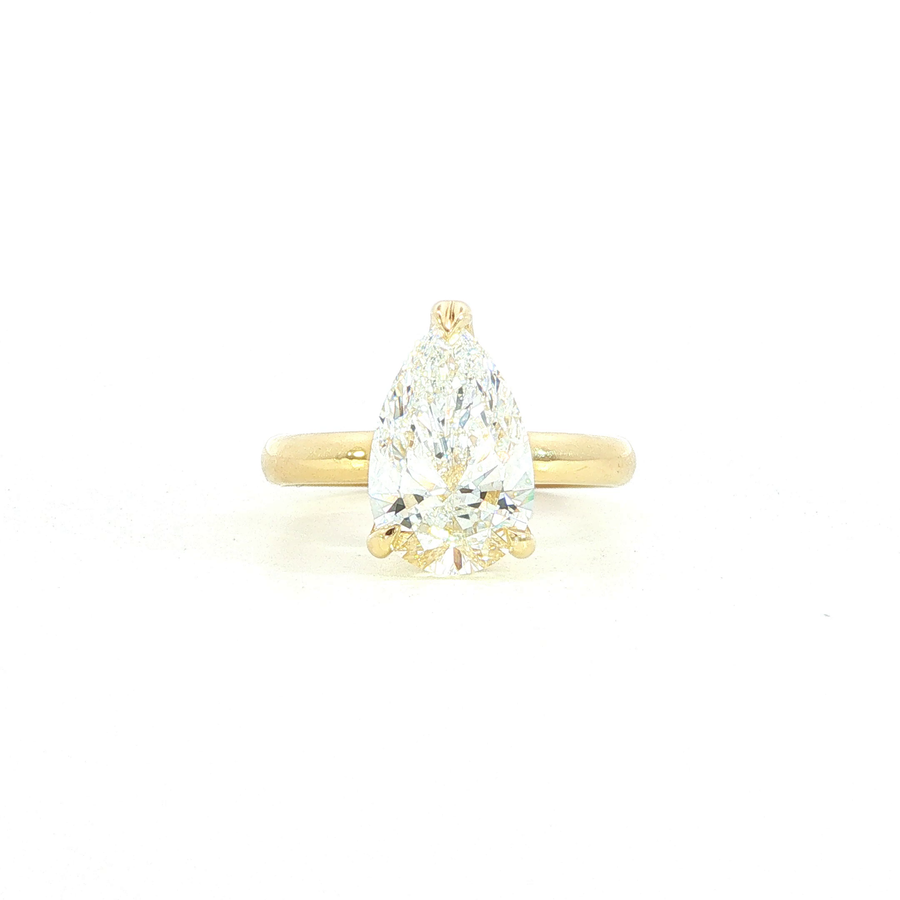 14K Yellow Gold Lab Diamond Signature Solitaire Engagement Ring