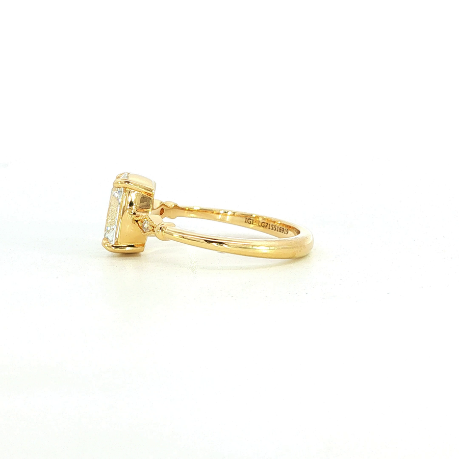 18K Yellow Gold Vintage Inspired Lab Diamond Reverie 'Dutchess' Engagement Ring