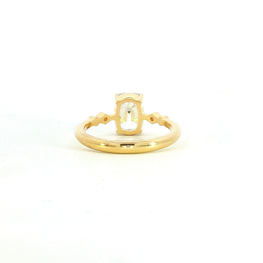 18K Yellow Gold Vintage Inspired Lab Diamond Reverie 'Dutchess' Engagement Ring